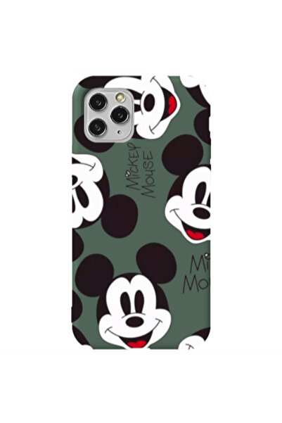 Other Apple iPhone 11 Pro Mickey Mouse Dark Green Colored Silicone TPU Θήκη