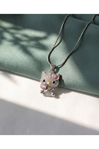 ArtBDesign Hello Kitty Kalpli Taş Kolye