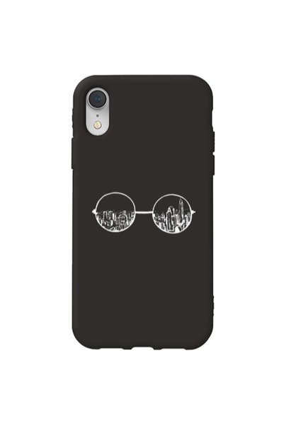 Other Apple iPhone Xr Sunglasses Black Colored Silicone TPU Θήκη