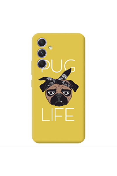 Other Samsung A55 Pug Life Yellow Colored Silicone TPU Θήκη