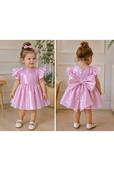 Lolidenss Pink Shiny Evening Dresses