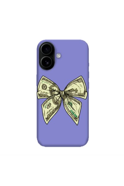 Other Apple Iphone 16 plus Bowtie Dollars Purple Colored Silicone TPU Θήκη