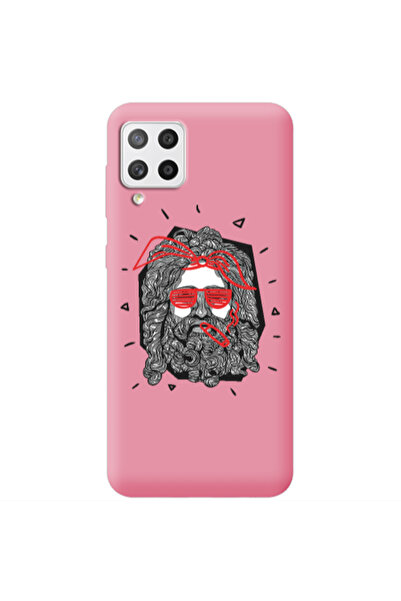 Other Samsung A42 5G Cool glasses Pink Colored Silicone TPU Θήκη