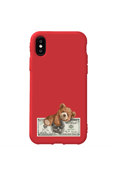 Other Apple iPhone X Money Style Red Colored Silicone TPU Θήκη