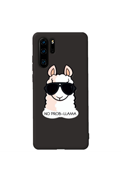 Other Huawei P30 Pro No prob-lama Black Colored Silicone TPU Θήκη