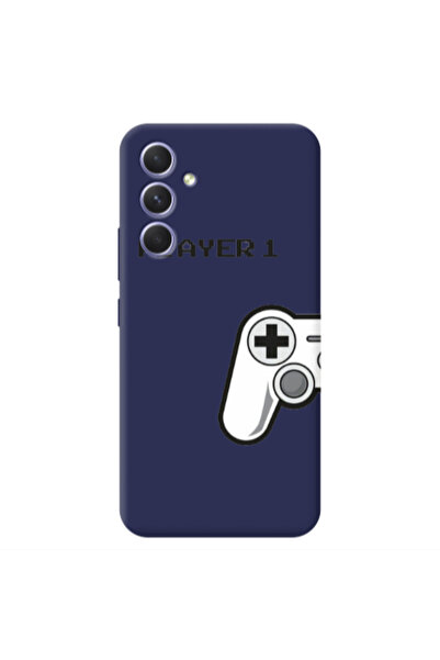 Other Samsung A54 Player 1 Dark blue Colored Silicone TPU Θήκη
