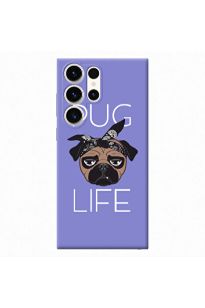Other Samsung S24 Ultra Pug Life Purple Colored Silicone TPU Θήκη