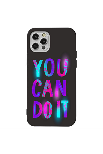 Other Apple iPhone 13 Pro You Can Doit Black Colored Silicone TPU Θήκη