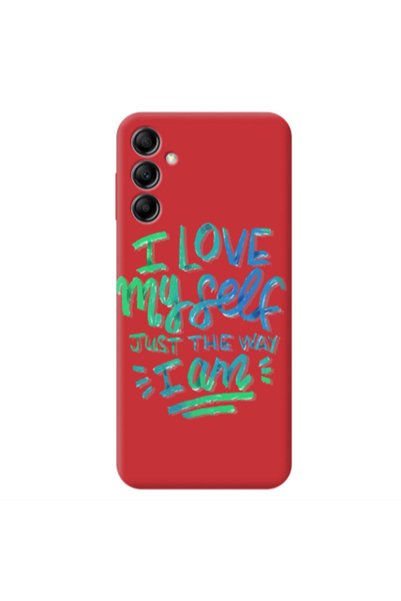 Other Samsung A14 5G I Love My self Red Colored Silicone TPU Θήκη