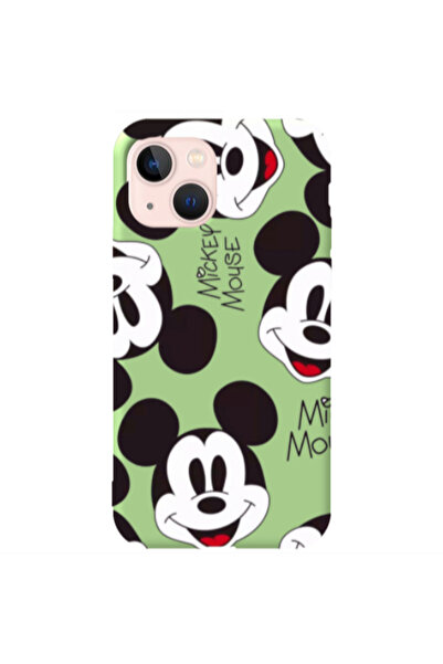 Other Apple iPhone 13 Mickey Mouse Light Green Colored Silicone TPU Θήκη