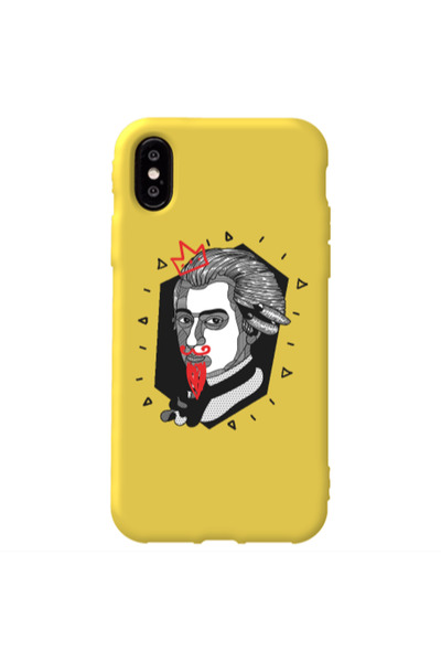 Other Apple iPhone X Bearded Yellow Colored Silicone TPU Θήκη