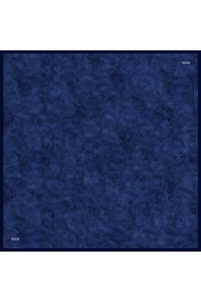 Levidor Navy Blue Vintage Pattern Sura Silk Scarf