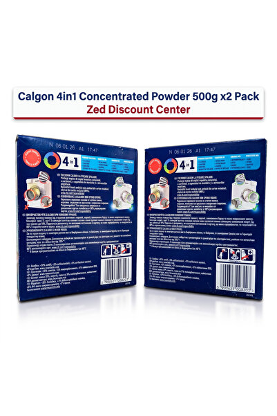 Calgon Pudră concentrată 4 în 1, 500g x2 pachet