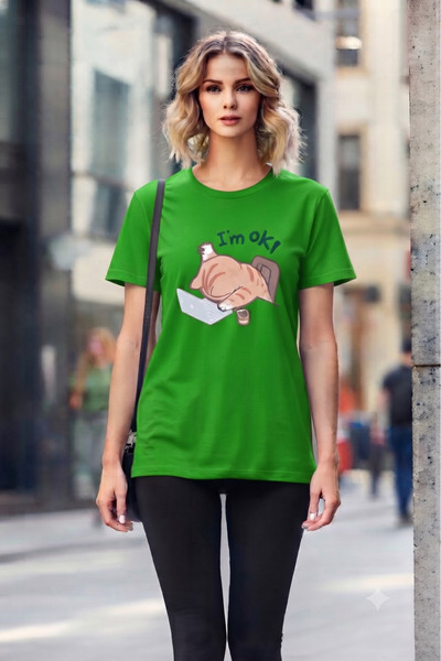 KOZİA OUTDOORS Γυναικείο μπλουζάκι IM.ok με στάμπα, με λαιμόκοψη ποδηλάτου, υ...