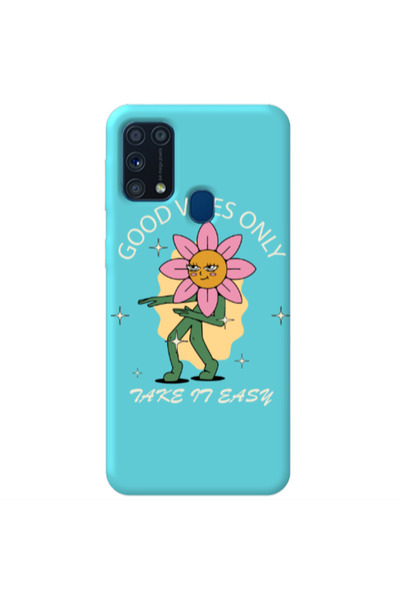 Other Samsung M31 Good Vibes Only Turquoise Colored Silicone TPU Θήκη