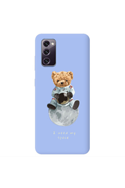 Other Samsung S20 FE Bear in space Light Purple Colored Silicone TPU Θήκη