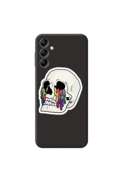 Other Samsung A14 5G Skull Black Colored Silicone TPU Θήκη