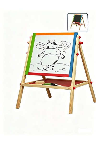 My modern game Double-Sided Wooden Magnetic Drawing Board for Kids - with Sto...