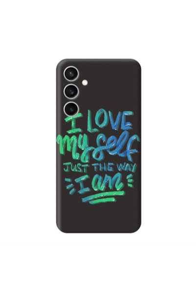Other Samsung S24 FE I Love My self Black Colored Silicone TPU Θήκη