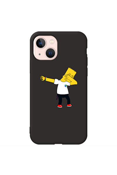 Other Apple iPhone 13 Simpsons2 Black Colored Silicone TPU Θήκη