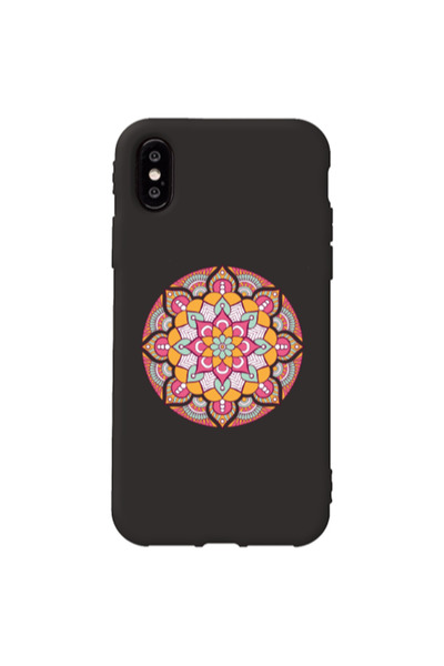 Other Apple iPhone Xs Max Mandala D103 Black Colored Silicone TPU Θήκη