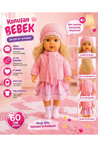 60 Cm Konuşan Aysima Bebek (Et Bebek)