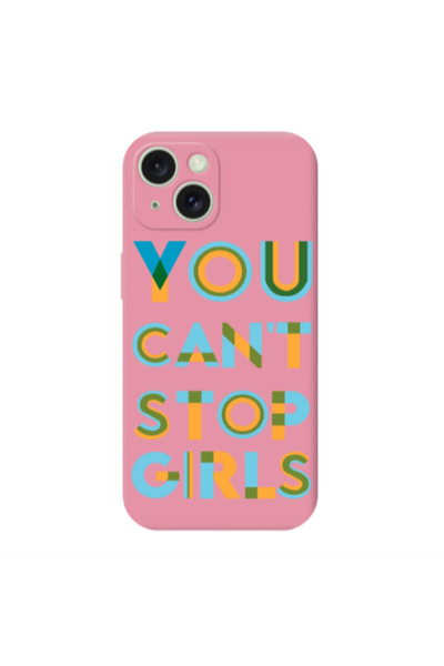 Other Apple iPhone 15 Plus You Cant Stop Girls Pink Colored Silicone TPU Θήκη