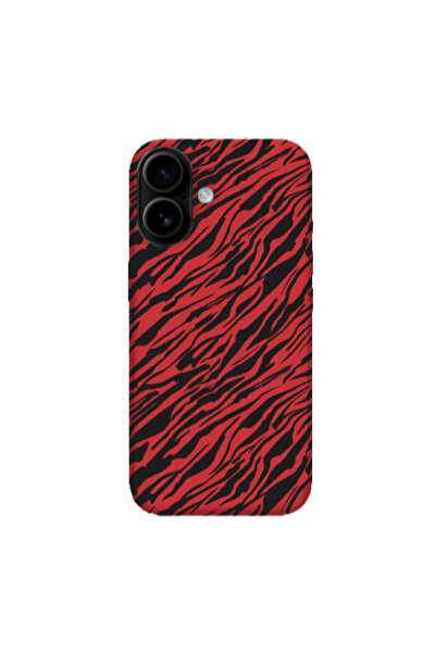 Other Apple Iphone 16 plus Black zebra Red Colored Silicone TPU Θήκη