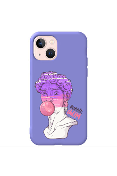 Other Apple iPhone 13 Pin Bubble Purple Colored Silicone TPU Θήκη