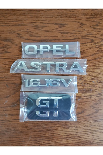 restinal Opel Astra Lettering 1.6 16V Logo Gt Emblem Fender Badge 2 Pieces Se...