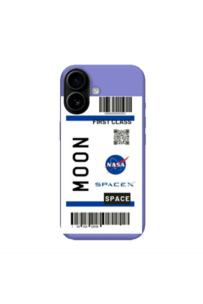 Other Apple Iphone 16 plus Moon spacex Purple Colored Silicone TPU Θήκη