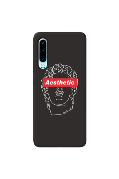 Other Huawei P30 Aesthetic Black Colored Silicone TPU Θήκη