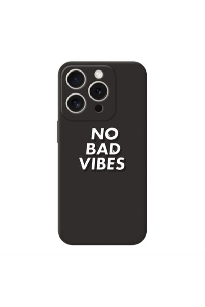 Other Apple iPhone 15 Pro Max No bad vibes Black Colored Silicone TPU Θήκη
