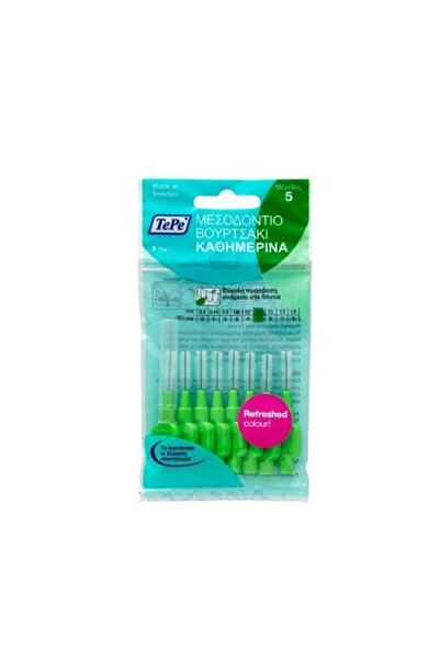 TePe | Interdental Brush 0.8mm | Μεσοδόντιο Βουρτσάκι Πράσινο | 8τμχ