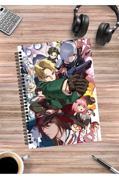 mertfigur Spy X Family Anya Yor Loid Forger Anime Spiral Notebook A5 (50 Sheets)