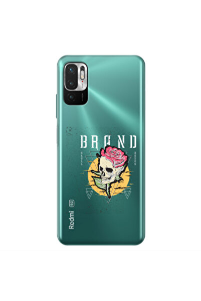 Other Xiaomi Redmi Note 10 Pro 5G Skull Roses Transparent Silicone TPU Θήκη