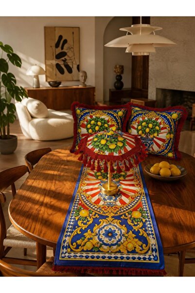 Missidea Limona Red Bohem Ledli Bali Şemsiyesi Seti (LED'li Şemsiye + 2 Adet ...