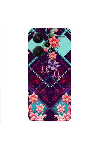 Other Xiaomi Redmi Note 13 Pro+ 5G Checkered flowers Transparent Silicone TPU...