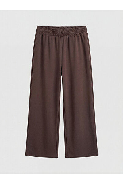 LC Waikiki Trendlucky Women's Wide Leg Sweatpants with Elastic Waist and Cont...