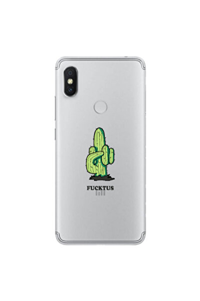 Other Xiaomi Redmi S2 Green Cactus Transparent Silicone TPU Θήκη