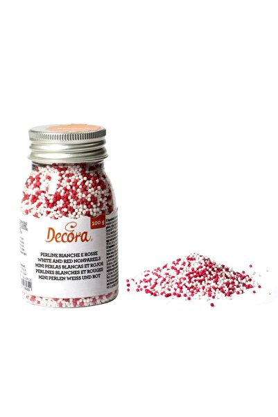 DECORA Σπρίνκλες 1.5 χιλιοστά Λευκό / Κόκκινο 100γρ