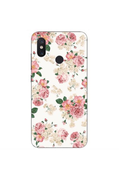 Other Xiaomi Mi 8 Pink Flowers 2 Transparent Silicone TPU Θήκη