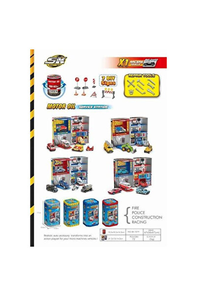 MAKSIK Set masinute SK-107Y multicolor pentru joaca parking