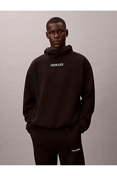 Calvin Klein HOODIE Siyah Erkek Kapüşonlu Sweatshirt