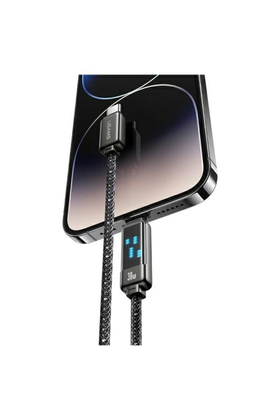 Usams Cablu Meteor USB-C la Lightning 30W 1.2m LED Negru