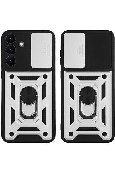 Other Θήκη Τηλεφώνου Ring Armor Campro Sonique για Samsung Galaxy S26 Plus Ασημί