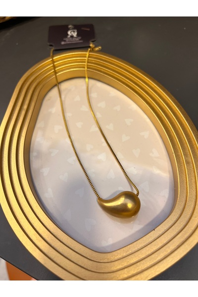 gozdeasutayaccessory Steel drop necklace