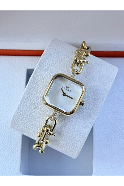 FERRO Yellow Steel Cord Women's Wristwatch Fl40185A-B4 3 Atm Waterproof 2 Yea...