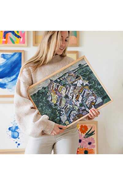 Pegziz Tablou Egon Schiele: Oraș într-un decor de verdeață |   Peisaj urban ș...