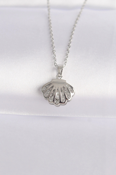 Generic Brand 316L Steel Chain Silver Color Zircon Stone Pearl Detail Oyster ...